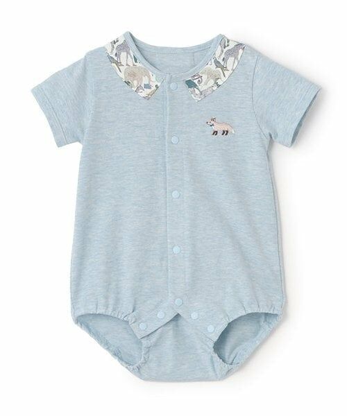 sense of wonder / センス オブ ワンダー 肌着 | 【オーガニック】リバティ衿ボディスーツ【日本製】（ブルー）