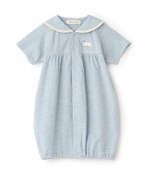 sense of wonder / センス オブ ワンダー ロンパース | 【オーガニック】シロクマセーラー半袖２WAYオール【日本製】（ブルー）