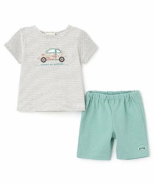 sense of wonder / センス オブ ワンダー ベビー・キッズウエア | リバティcarsTシャツスーツ（グレー）