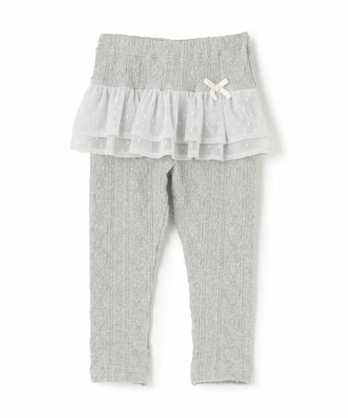 sense of wonder / センス オブ ワンダー レギンス・スパッツ | ケーブルチュールフル丈レギンス（ライト グレー）