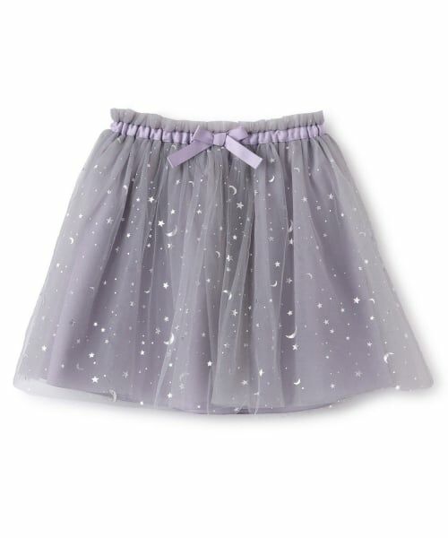 sense of wonder / センス オブ ワンダー ミニ・ひざ丈スカート | スターチュールスカート（グレー）