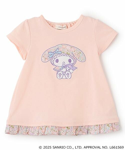 sense of wonder / センス オブ ワンダー Tシャツ | 【マイメロディ】LibertyアップリケTシャツ（ピンク）