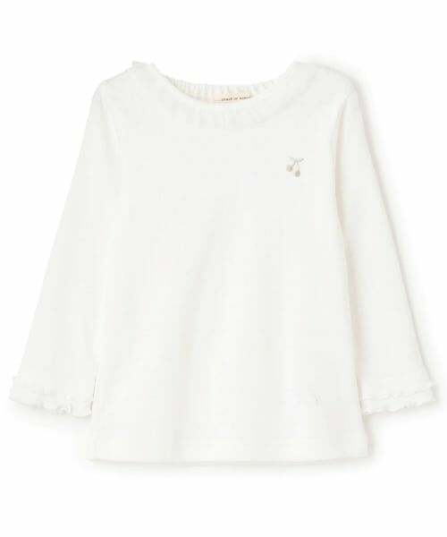 sense of wonder / センス オブ ワンダー Tシャツ | フリル衿メロー長袖Tシャツ（オフ ホワイト）