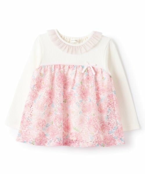 sense of wonder / センス オブ ワンダー その他トップス | フラワーレースチュニック【日本製】（ピンク）