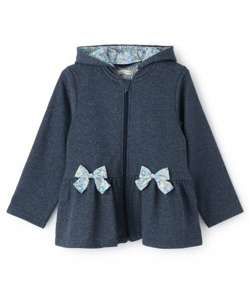 sense of wonder / センス オブ ワンダー パーカー | ラメ裏毛ジップアップパーカ（紺）