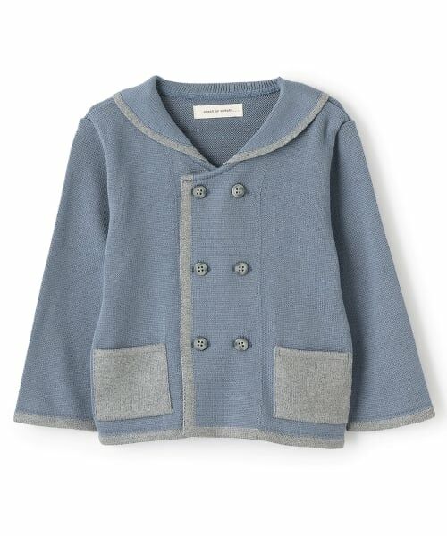 sense of wonder / センス オブ ワンダー カーディガン・ボレロ | セーラーニットカーディガン【日本製】（ブルー グレー）