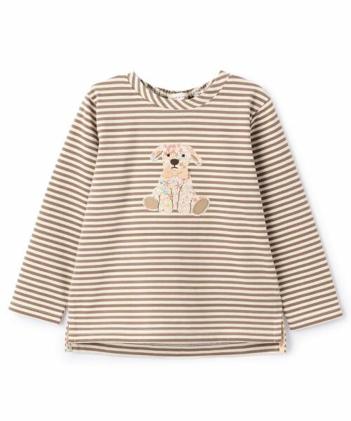 sense of wonder / センス オブ ワンダー Tシャツ | リバティアデラジャドッグ長袖Tシャツ（モカ茶）