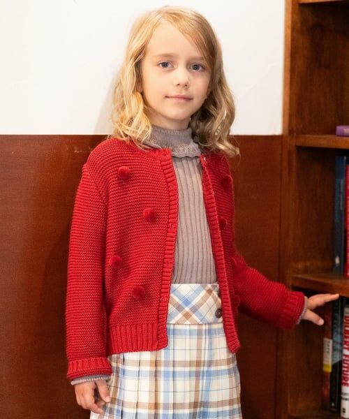 sense of wonder / センス オブ ワンダー カーディガン・ボレロ | ポンポンカーディガン【日本製】（赤）