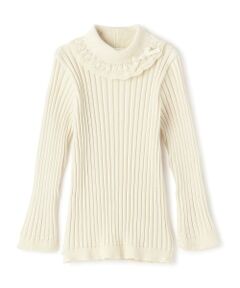 sense of wonder / センス オブ ワンダー ニット・セーター | 【オーガニック】フリル衿リブセーター【日本製】