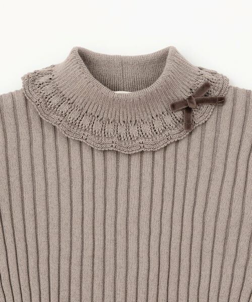 sense of wonder / センス オブ ワンダー ニット・セーター | 【オーガニック】フリル衿リブセーター【日本製】 | 詳細2
