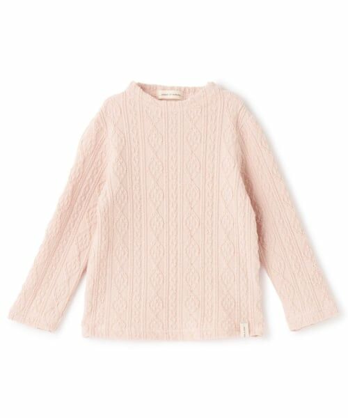 sense of wonder / センス オブ ワンダー Tシャツ | ケーブルハイネックTシャツ（ピンク）