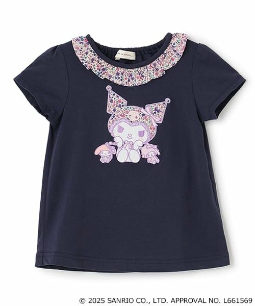 sense of wonder / センス オブ ワンダー Tシャツ | 【クロミ】LibertyアップリケTシャツ（紺）