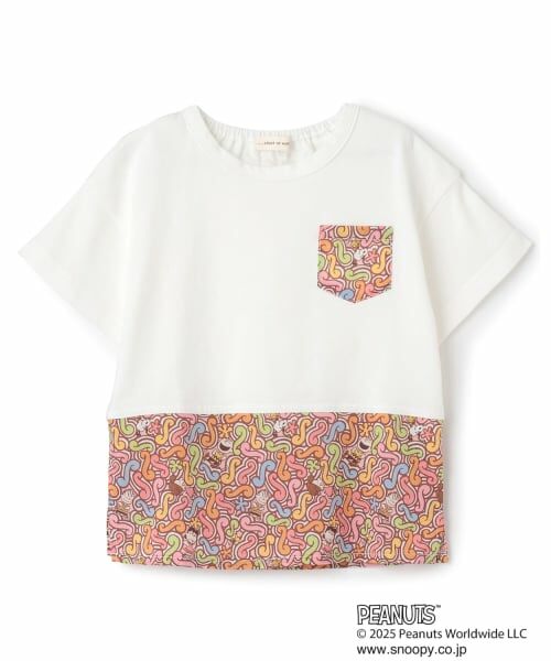 sense of wonder / センス オブ ワンダー Tシャツ | 【PEANUTS】切替Tシャツ（オフ ホワイト）