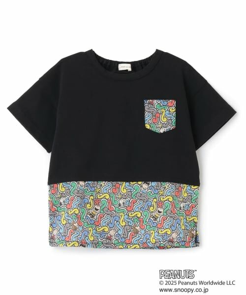 sense of wonder / センス オブ ワンダー Tシャツ | 【PEANUTS】切替Tシャツ（黒）
