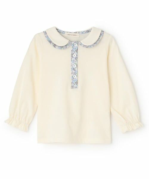 sense of wonder / センス オブ ワンダー シャツ・ブラウス | 小花柄コンビブラウス（ECRU(キナリ)）