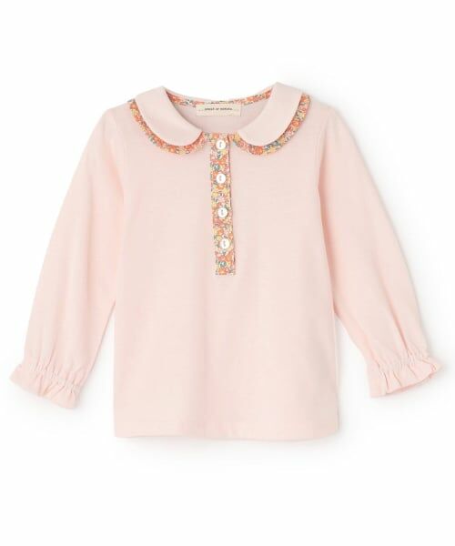 sense of wonder / センス オブ ワンダー シャツ・ブラウス | 小花柄コンビブラウス（ライト ピンク）