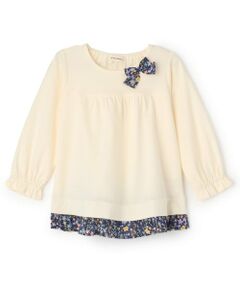 sense of wonder / センス オブ ワンダー Tシャツ | 小花柄長袖リボンTシャツ