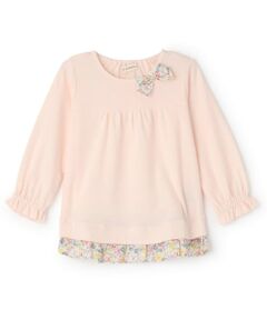 sense of wonder / センス オブ ワンダー Tシャツ | 小花柄長袖リボンTシャツ