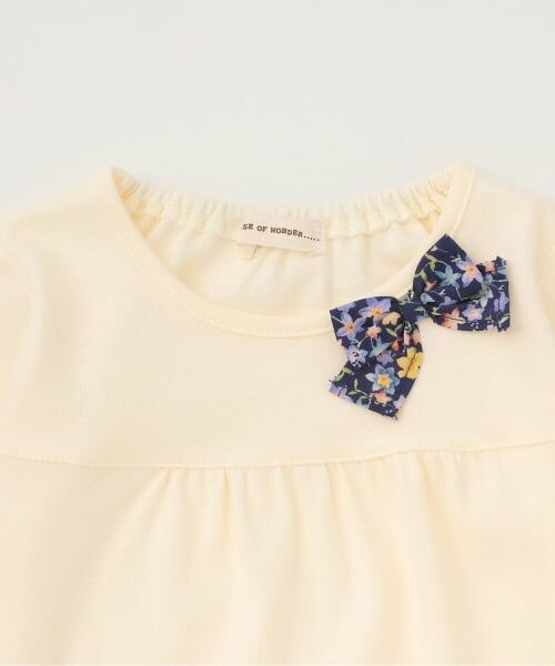 sense of wonder / センス オブ ワンダー Tシャツ | 小花柄長袖リボンTシャツ | 詳細2