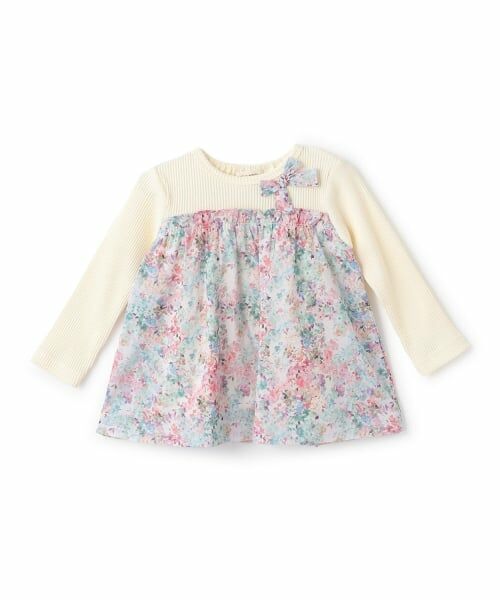 sense of wonder / センス オブ ワンダー その他トップス | 花柄ドッキング長袖チュニック（ピンク）