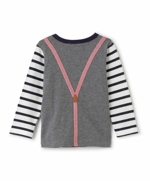 sense of wonder / センス オブ ワンダー Tシャツ | ベア刺しゅうサスペンダー長袖Tシャツ | 詳細1