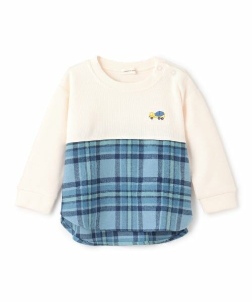 sense of wonder / センス オブ ワンダー スウェット | チェック切替トレーナー（ECRU(キナリ)）