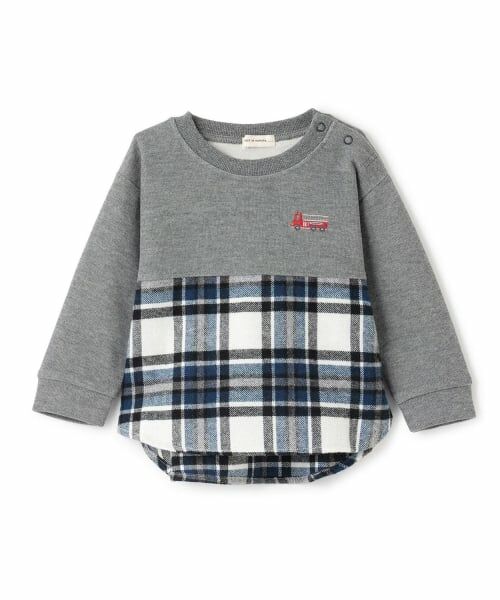 sense of wonder / センス オブ ワンダー スウェット | チェック切替トレーナー（チャコール）