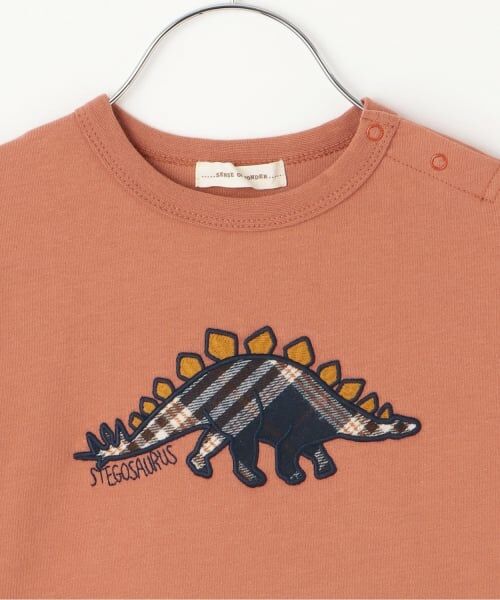 sense of wonder / センス オブ ワンダー Tシャツ | 恐竜アップリケ長袖Tシャツ | 詳細2