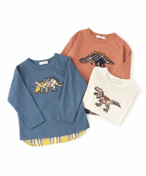 sense of wonder / センス オブ ワンダー Tシャツ | 恐竜アップリケ長袖Tシャツ | 詳細7
