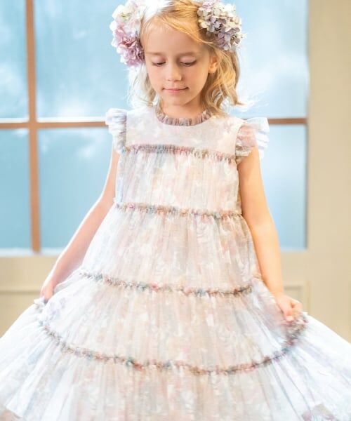 sense of wonder / センス オブ ワンダー ドレス | リバティプリントチュールドレス【日本製】 | 詳細13