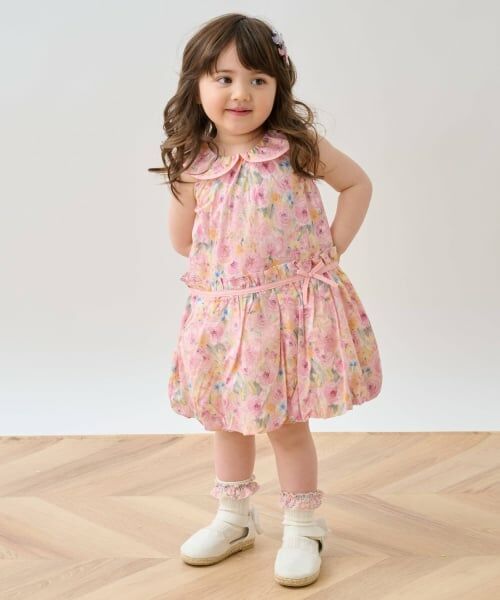 sense of wonder / センス オブ ワンダー ミニ丈・ひざ丈ワンピース | ローズガーデンワンピース（ピンク）