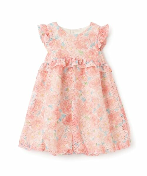 sense of wonder / センス オブ ワンダー ミニ丈・ひざ丈ワンピース | フラワーレースワンピース（ピンク）