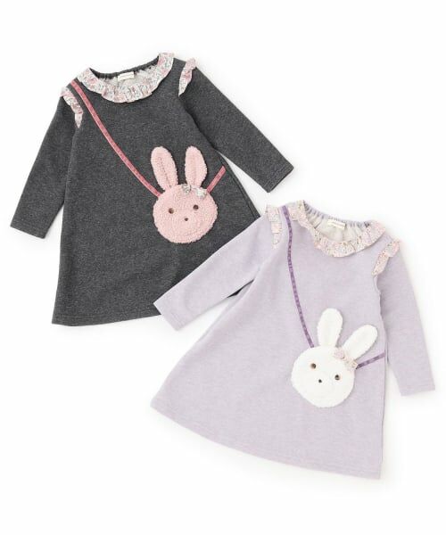 sense of wonder / センス オブ ワンダー ミニ丈・ひざ丈ワンピース | ラメ裏毛ウサギポシェットワンピース | 詳細9