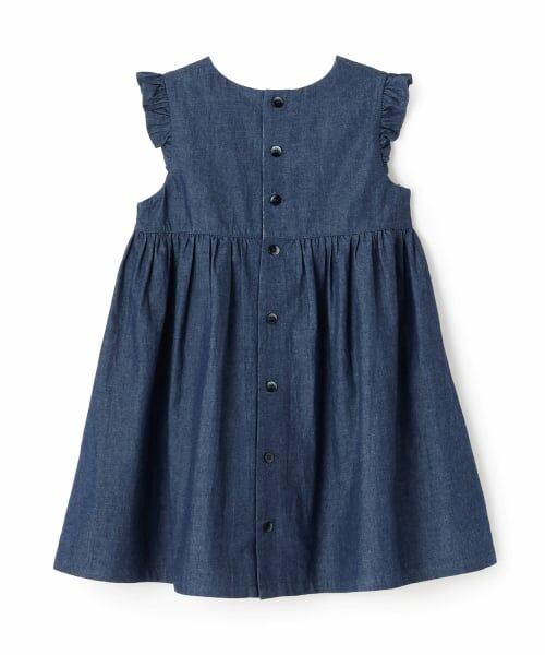 sense of wonder / センス オブ ワンダー ミニ丈・ひざ丈ワンピース | デニムスモッキングジャンパースカート | 詳細1