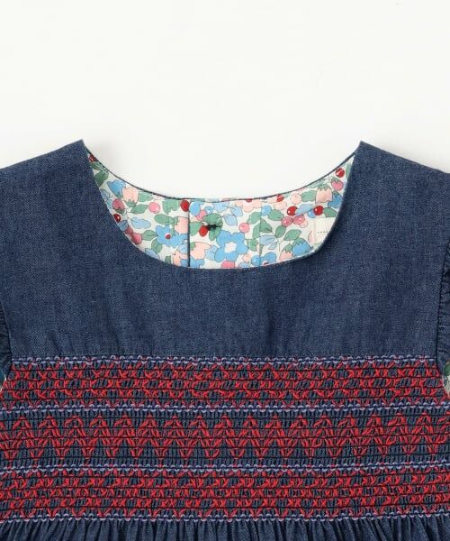 sense of wonder / センス オブ ワンダー ミニ丈・ひざ丈ワンピース | デニムスモッキングジャンパースカート | 詳細2