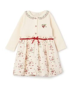 sense of wonder / センス オブ ワンダー ミニ丈・ひざ丈ワンピース | 【オーガニック】野イチゴ長袖バルーンワンピース【日本製】