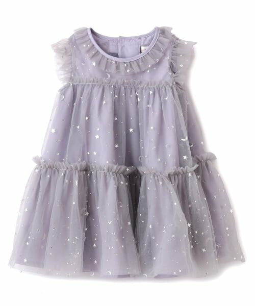 sense of wonder / センス オブ ワンダー ミニ丈・ひざ丈ワンピース | スターチュールワンピース（グレー）