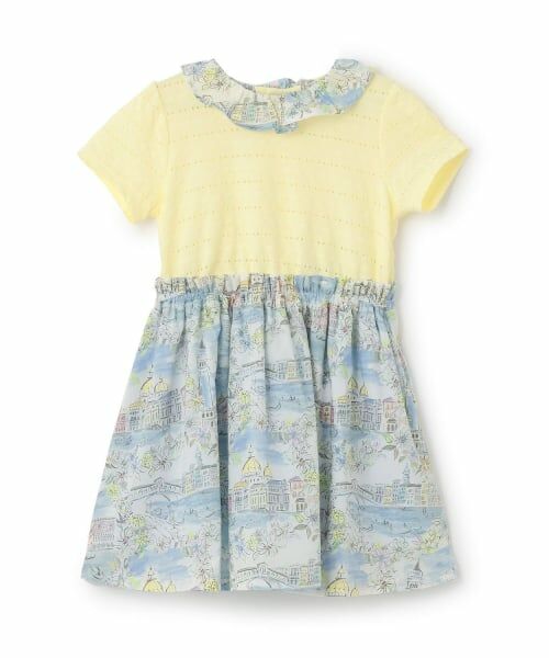 sense of wonder / センス オブ ワンダー ミニ丈・ひざ丈ワンピース | ヴェネツィアドッキングワンピース（ブルー）