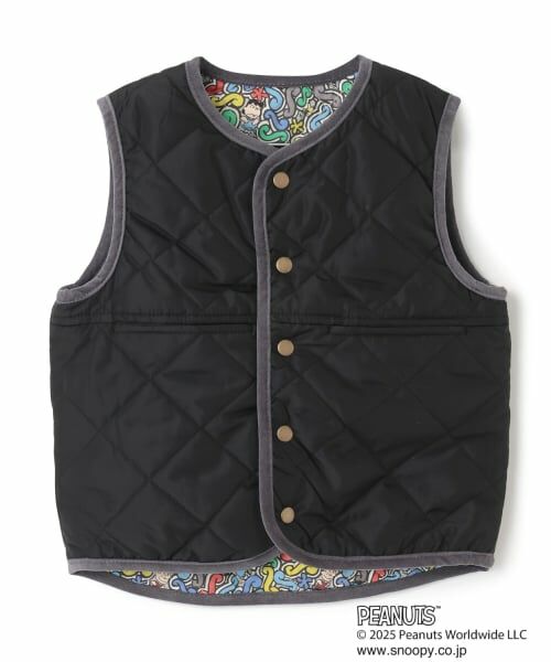 sense of wonder / センス オブ ワンダー ダウンジャケット・ベスト | 【PEANUTS】リバーシブルベスト（黒）