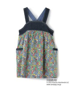 sense of wonder / センス オブ ワンダー ミニ丈・ひざ丈ワンピース | 【PEANUTS】デニム切替ジャンパースカート