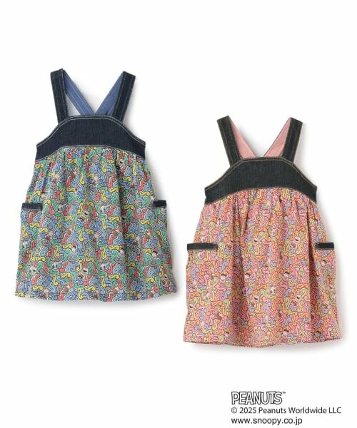 sense of wonder / センス オブ ワンダー ミニ丈・ひざ丈ワンピース | 【PEANUTS】デニム切替ジャンパースカート | 詳細9