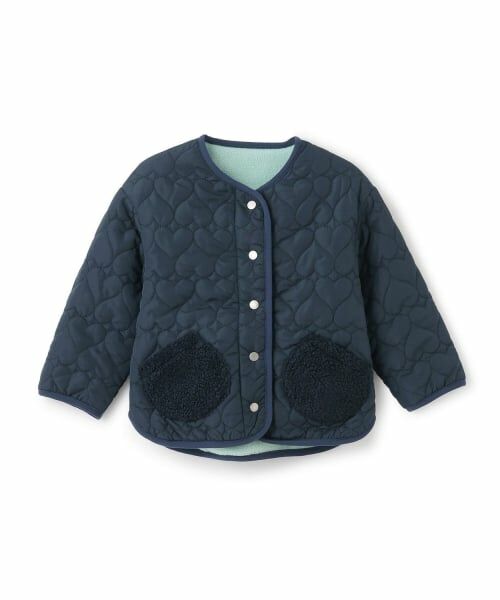 sense of wonder / センス オブ ワンダー ブルゾン | ハートキルトブルゾン（紺）