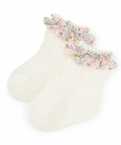 sense of wonder / センス オブ ワンダー ソックス | リバティフリルソックス【日本製】（ECRU(キナリ)）