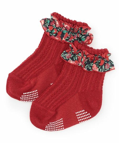sense of wonder / センス オブ ワンダー ソックス | リバティフリルソックス【日本製】（赤）