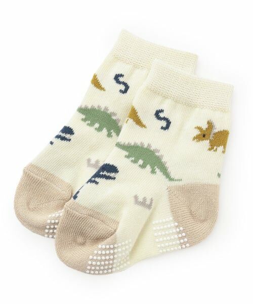 sense of wonder / センス オブ ワンダー ソックス | 恐竜ソックス【日本製】（ECRU(キナリ)）