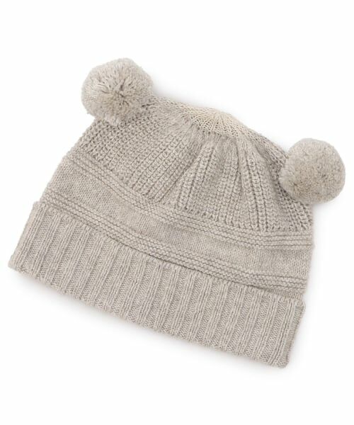 sense of wonder / センス オブ ワンダー ニットキャップ | 【オーガニック】ボンボン帽子【日本製】（ライト グレー）