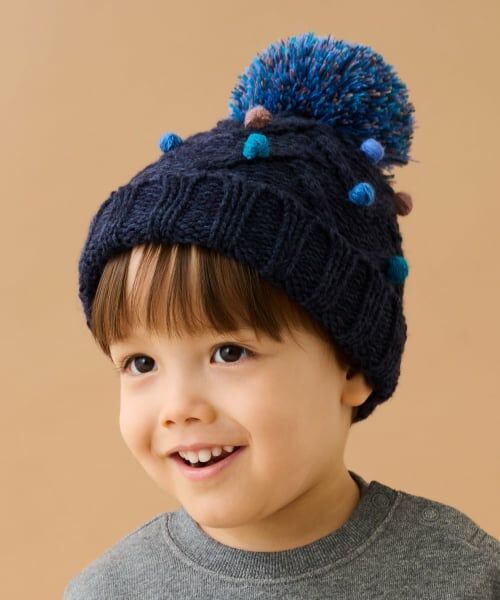 sense of wonder / センス オブ ワンダー ニットキャップ | ポコポコニット帽子（紺）