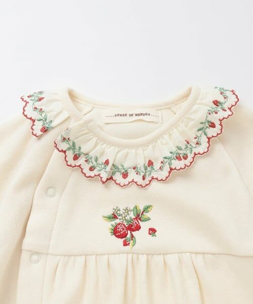 sense of wonder / センス オブ ワンダー ロンパース | 【オーガニック】野イチゴ刺しゅう2WAYドレス【日本製】 | 詳細3