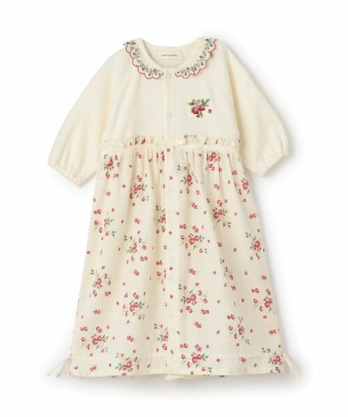 sense of wonder / センス オブ ワンダー ロンパース | 【オーガニック】野イチゴビエラ2WAYドレス【日本製】（ECRU(キナリ)）
