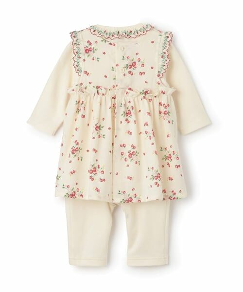 sense of wonder / センス オブ ワンダー ベビー・キッズウエア | 【オーガニック】野イチゴエプロンつきカバーオール【日本製】 | 詳細1